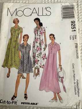 McCall’s Pattern 9251 FW for Misses’ Dresses